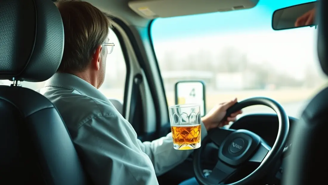Conduire un véhicule de transport de patients avec un verre d'alcool