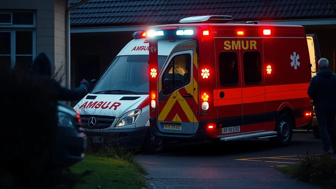 Ambulancier SMUR secourant une victime