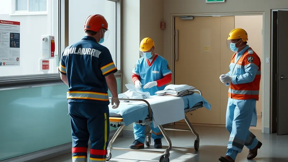 Ambulanciers SMUR en simulation de sauvetage
