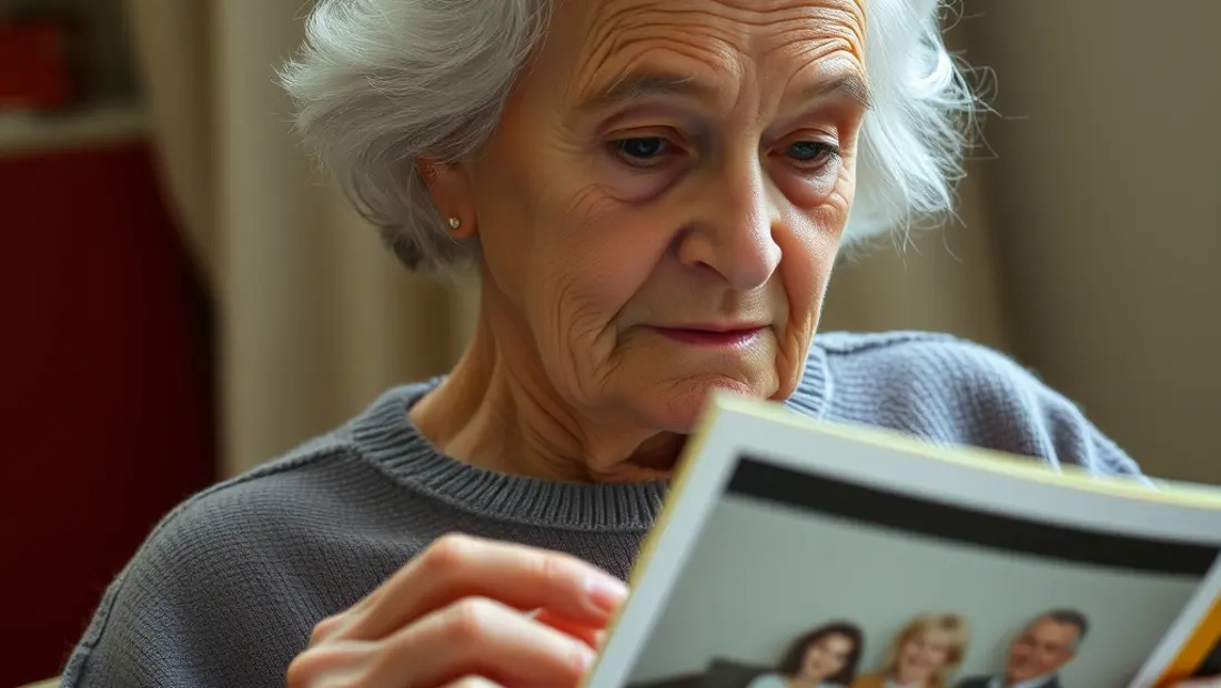 Personne âgée regardant une photo