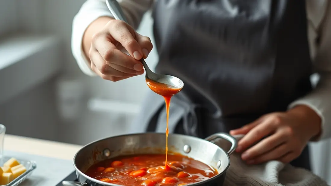 Préparation de repas avec concentré de tomate.