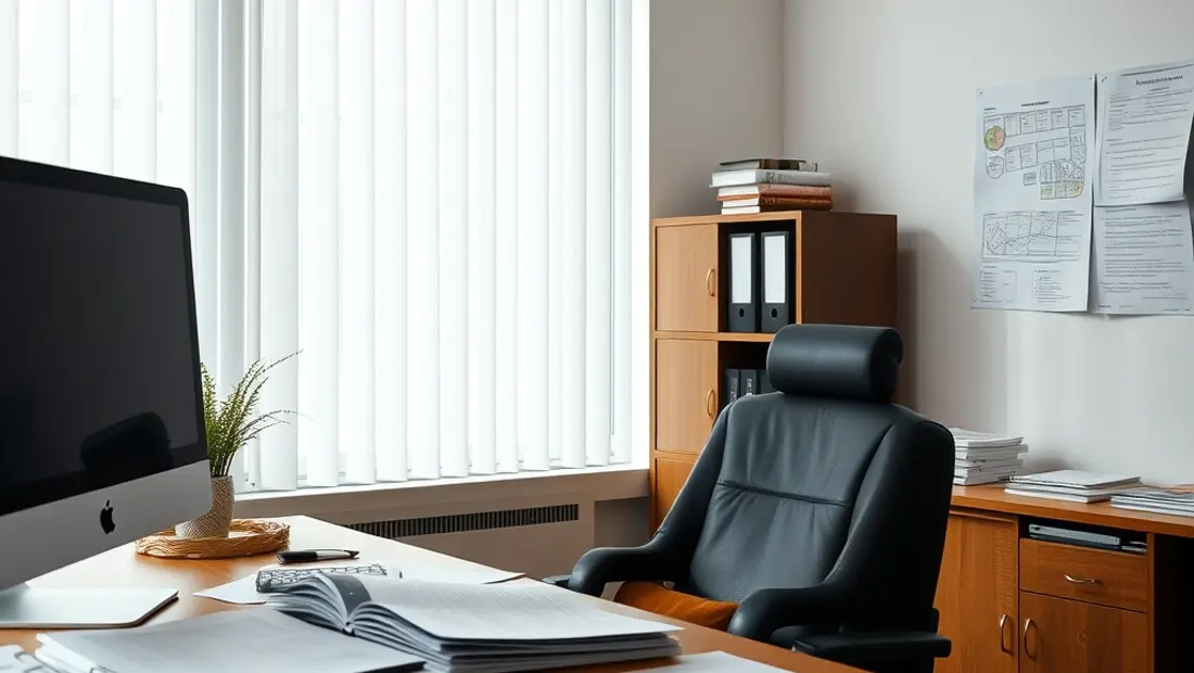 Un espace de travail avec des documents administratifs