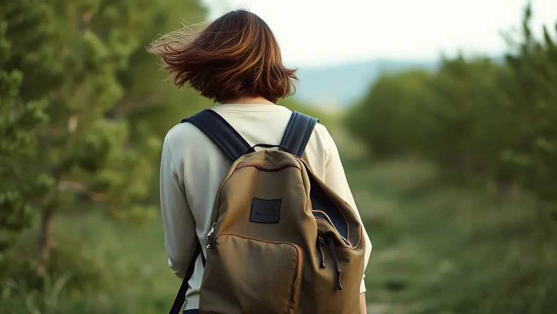 Une personne en train de marcher dans la nature.
