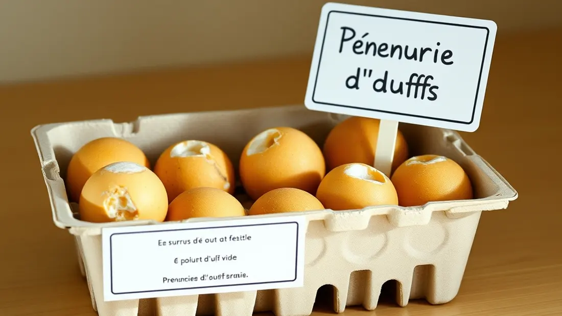 Pénurie d'œufs en magasin