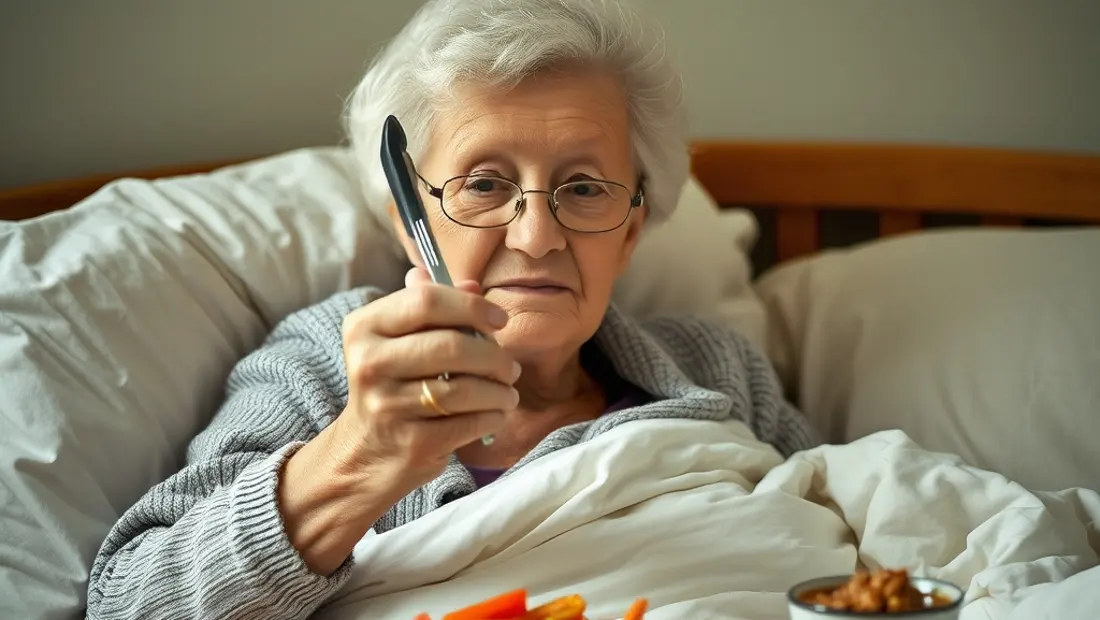 Personne âgée utilisant des tongs pour se lever du lit.