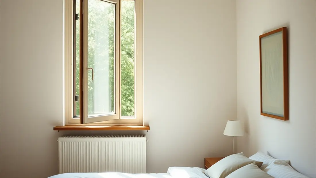 Chambre aérée par la fenêtre ouverte
