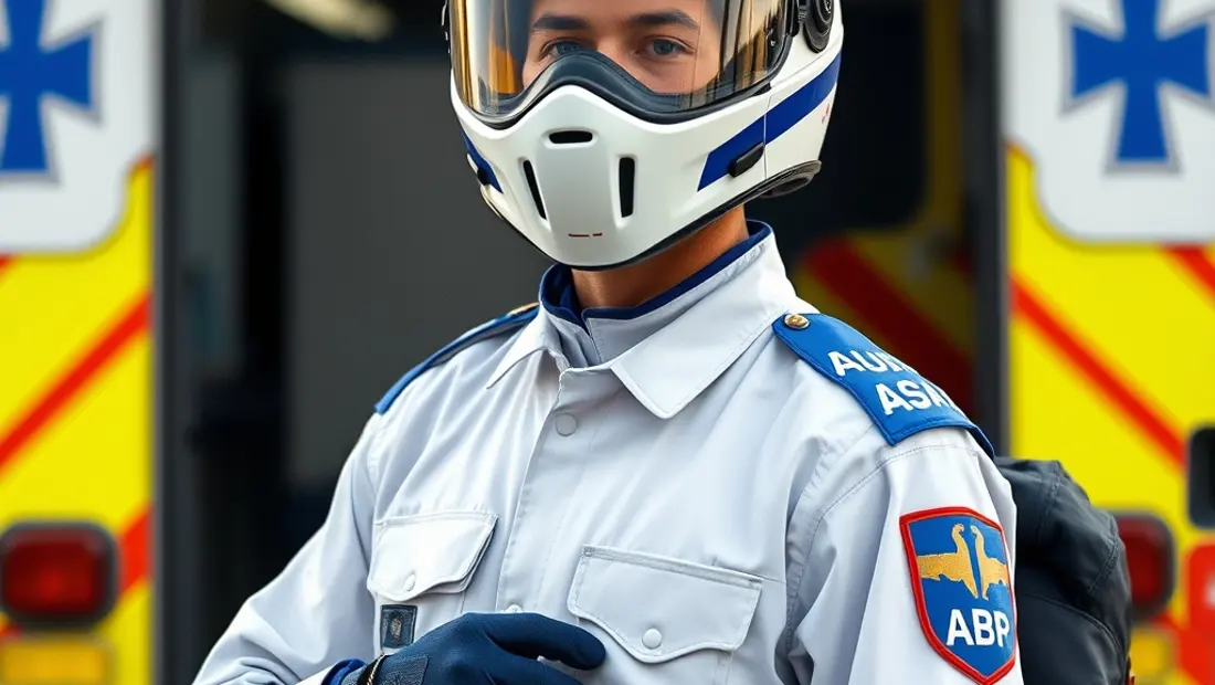 Ambulancier en tenue de travail