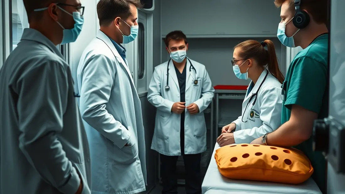 Étudiants en médecine en formation d'ambulancier