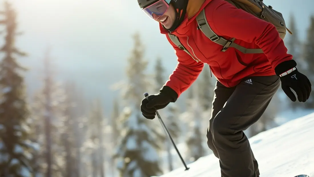Athlète en train de sauter à ski