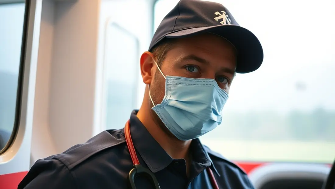 Ambulancier en tenue médicale