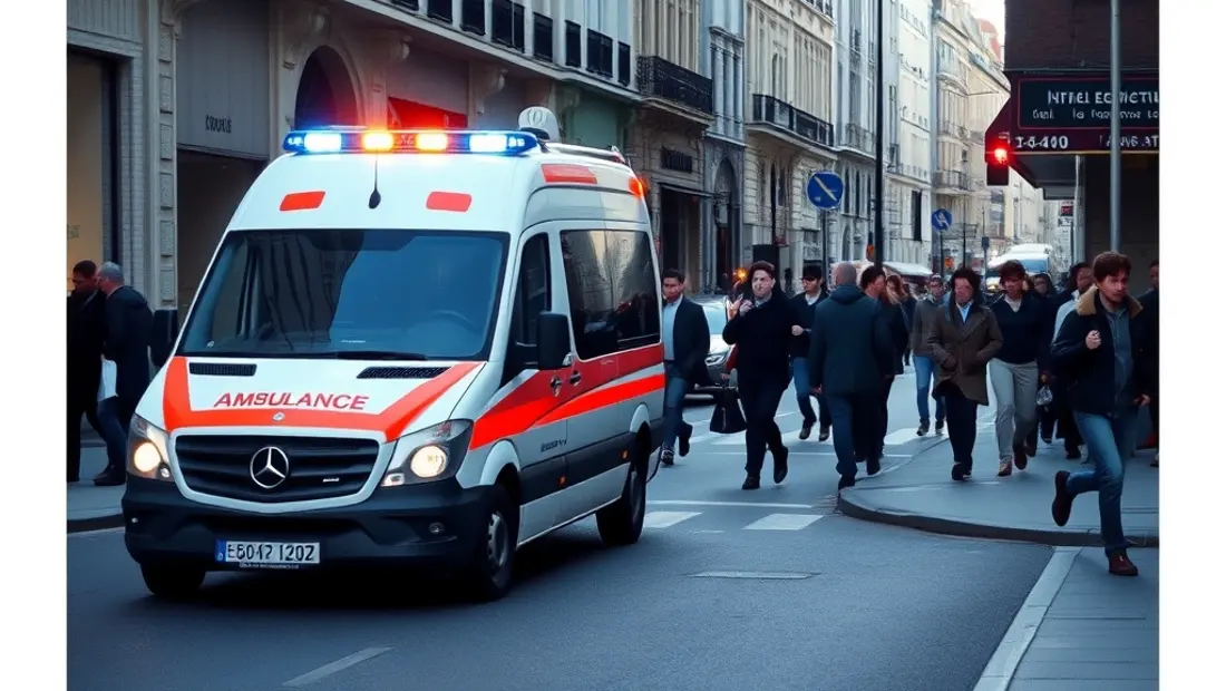 Ambulance en action sur la route