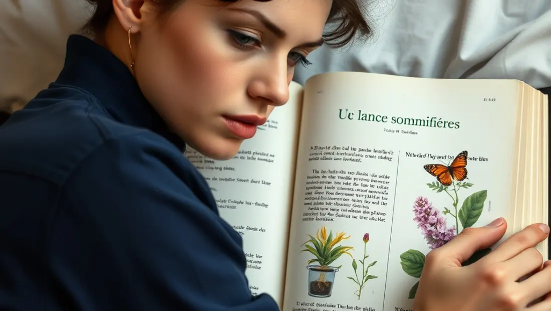 Valériane sur un livre de botanique.