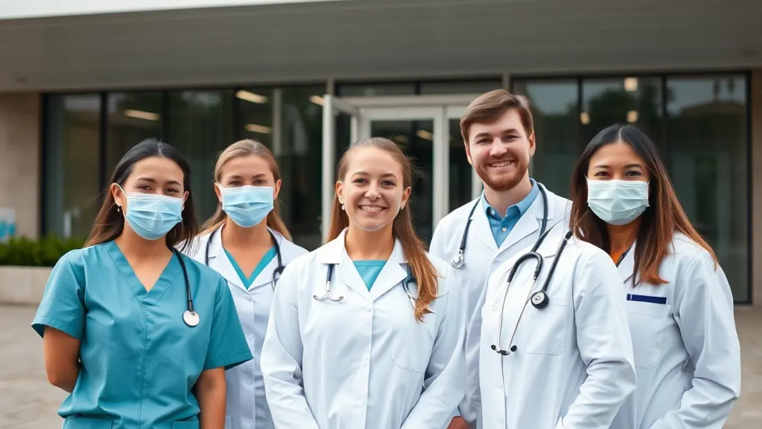 Équipe de santé dentaire dans un environnement hospitalier
